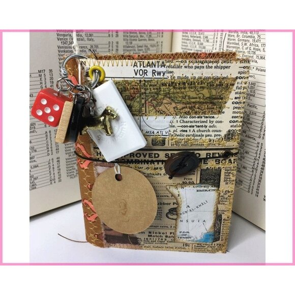 Collage Cover Custom Junk Journal Removable Ephemera Mini Blank Art Book u - Picture 2 of 11